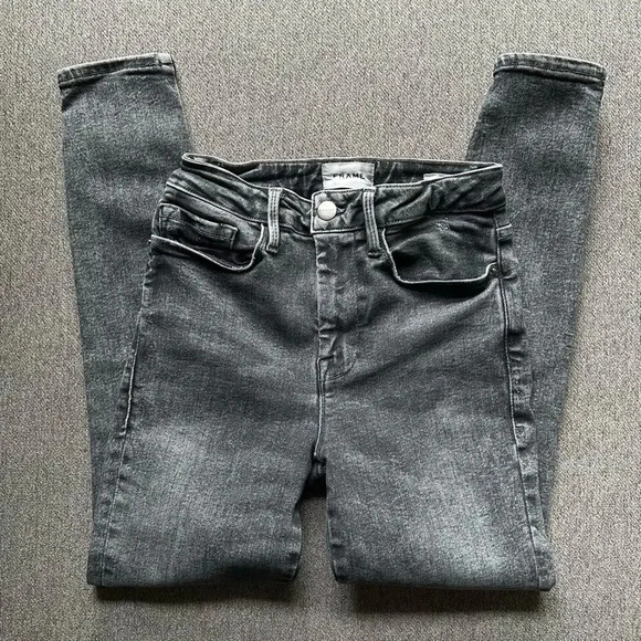 FRAME DENIM Distressed Le One Skinny Jeans Size 25 - Picture 1 of 6